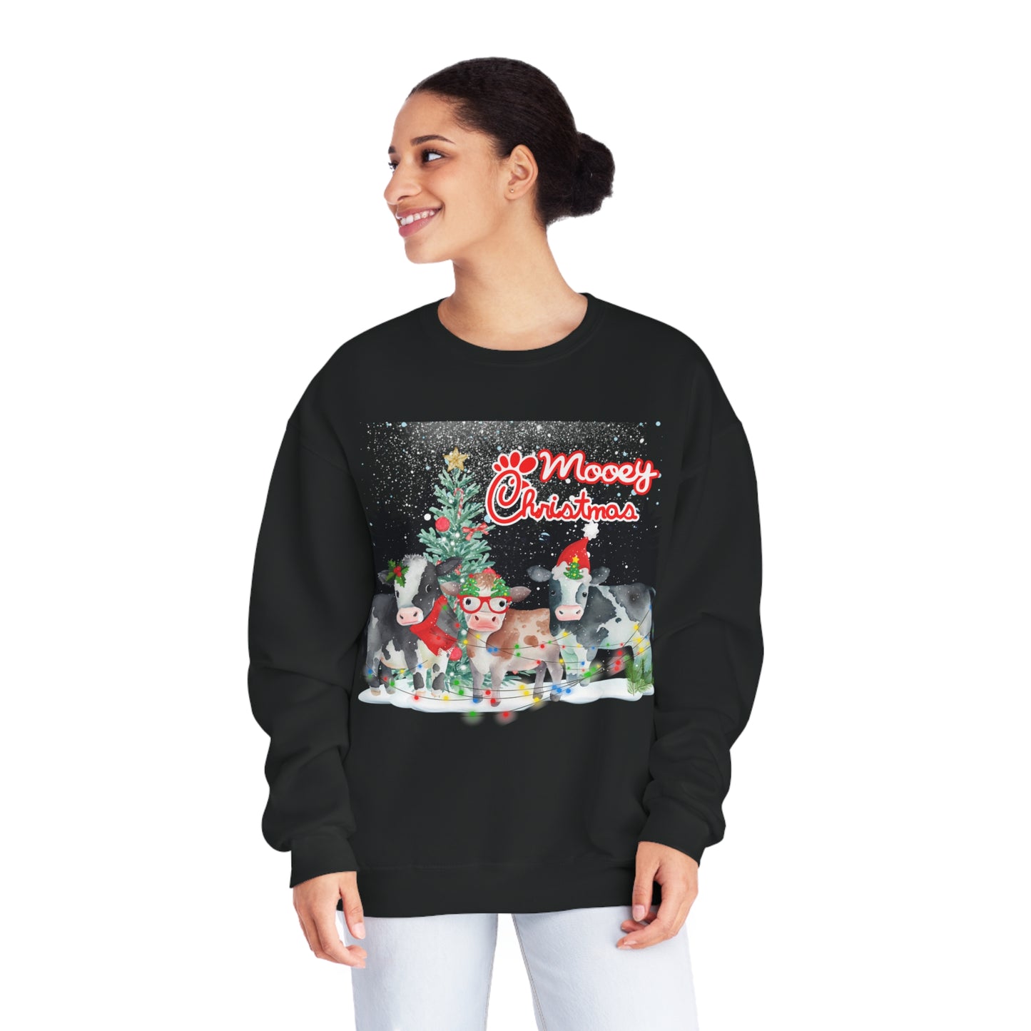 Mooey Christmas Chickfila Crewneck Sweatshirt