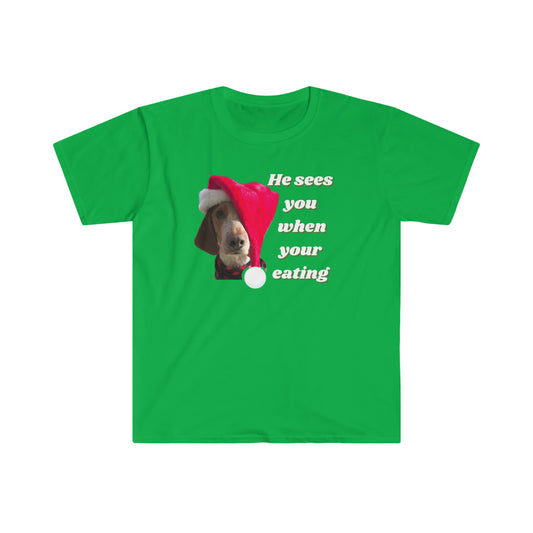 Dog Christmas T-shirt - Coonhound Santa