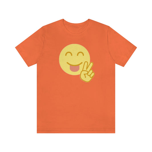 Peace & Creativity (Unisex Jersey Short Sleeve Tee) - happy face shirt