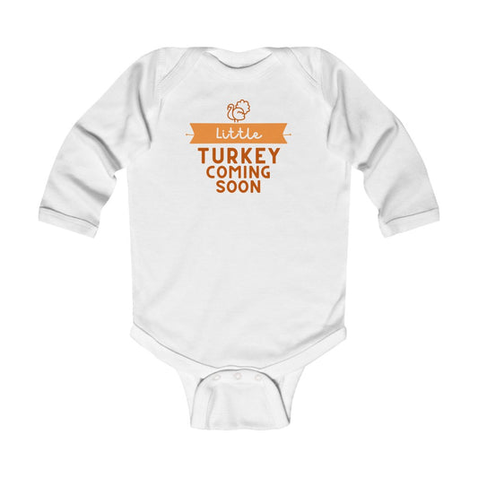 Little Turkey Coming Soon - Baby Announcement Onesie - Thanksgiving Onesie